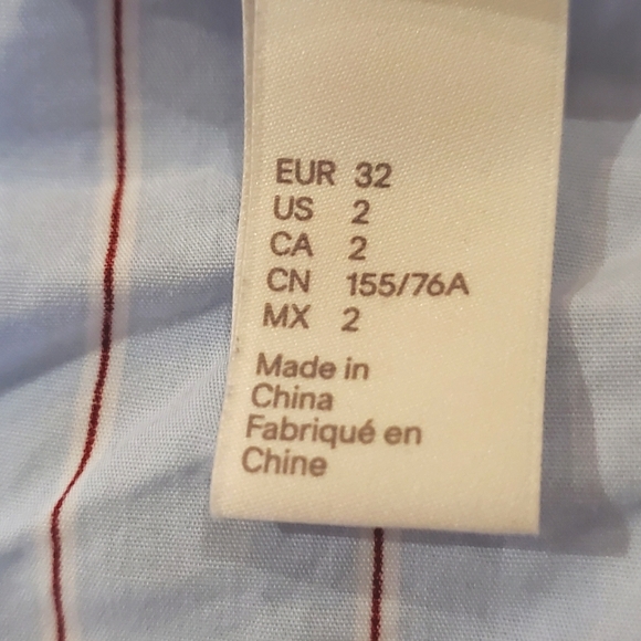 H&M Wrapped Striped Puff Sleeve Top - Picture 4 of 6